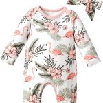 Von kilizo Newborn Baby Girl Clothes Romper Onesie Cotton Newborn Outfit for Girls Cute Infant Girl Jumpsuits Clothes